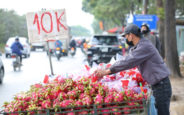 Ăn thanh long đỏ trước 35 ngàn/kg giờ chỉ 10 ngàn/kg bán khắp vỉa hè Hà Nội có an toàn? 