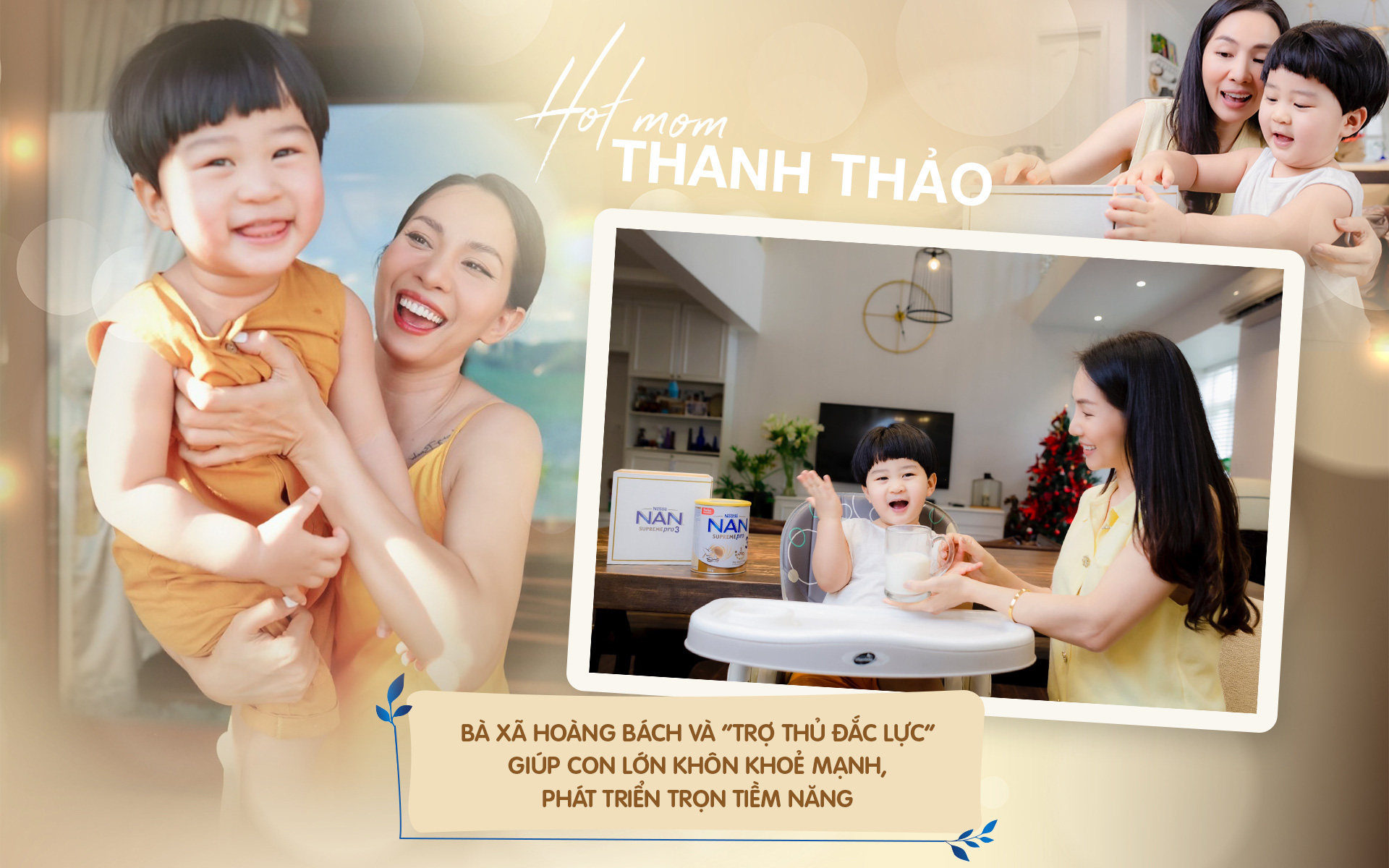 Hotmom Thanh Thảo: Bà xã Hoàng Bách và &quot;trợ thủ đắc lực&quot; giúp con lớn khôn khỏe mạnh, phát triển trọn tiềm năng