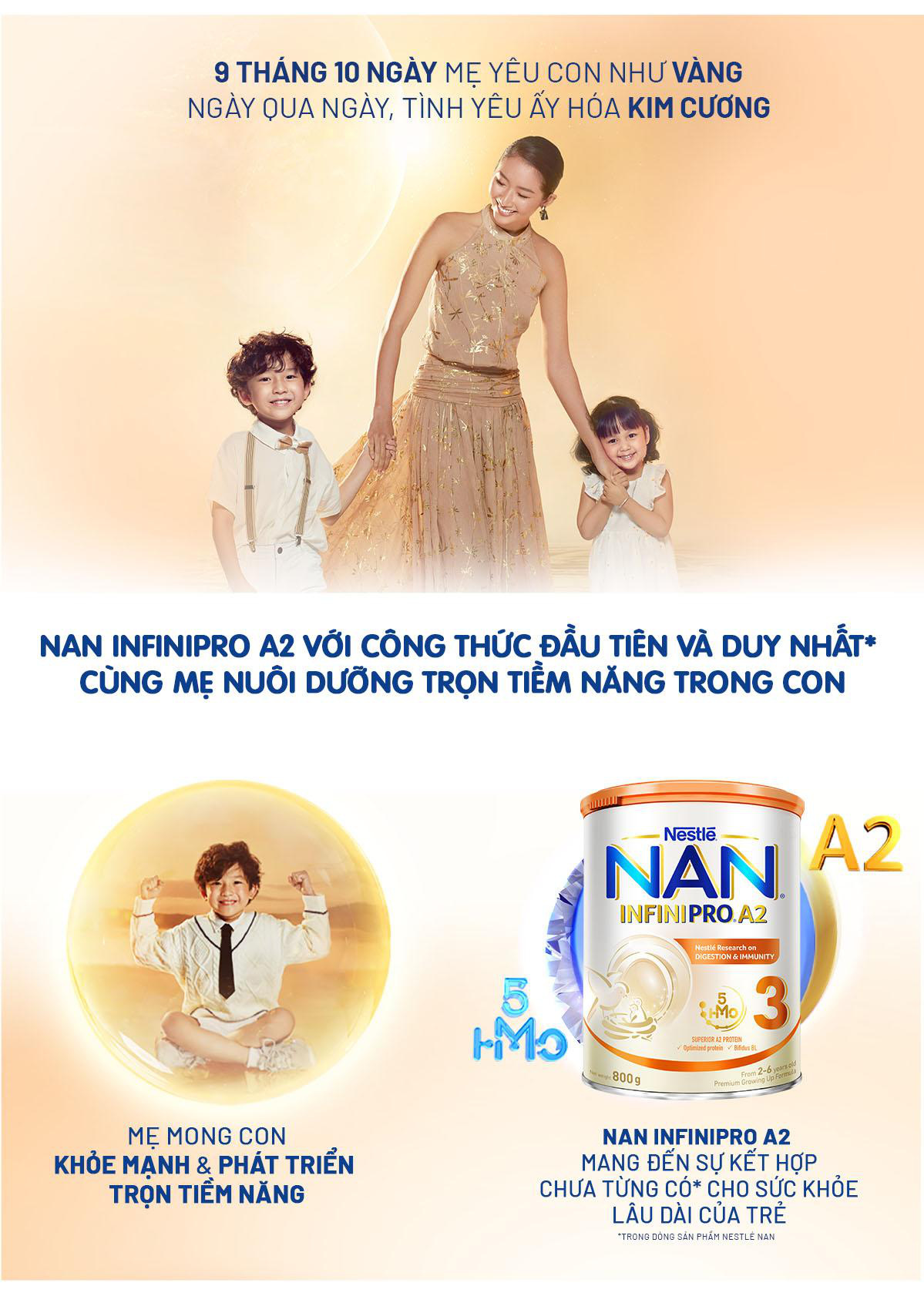 Nestlé Việt Nam ra mắt siêu phẩm dinh dưỡng NAN INFINIPRO A2 - Ảnh 1.