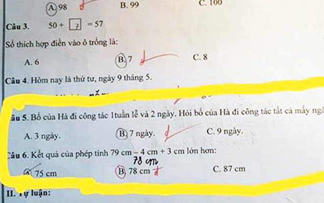 Phép Toán 78 > 75 bị cô giáo CHẤM SAI, phụ huynh đăng đàn thắc mắc: Dân tình xem xong cũng HOANG MANG dữ dội