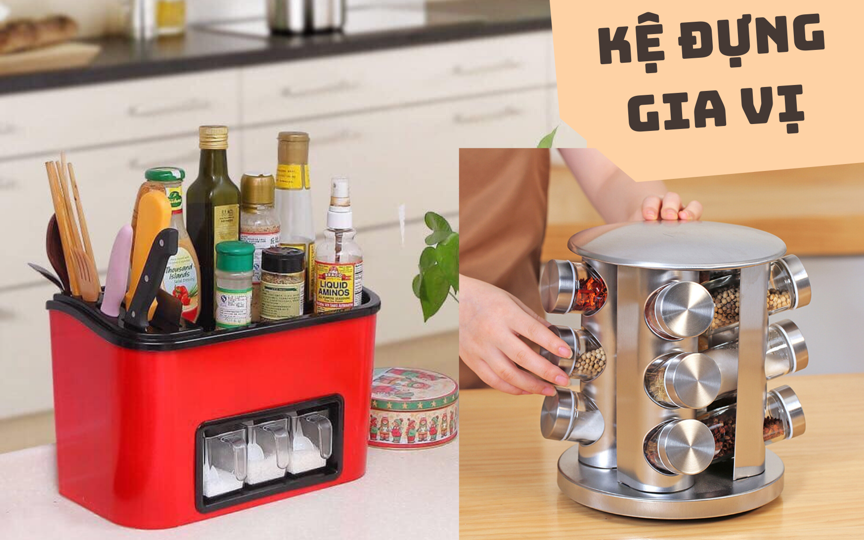 Kiểu dáng nhỏ gọn lại thêm "giá rẻ giật mình", không chốt đơn ngay những mẫu kệ đựng gia vị này thì quá uổng