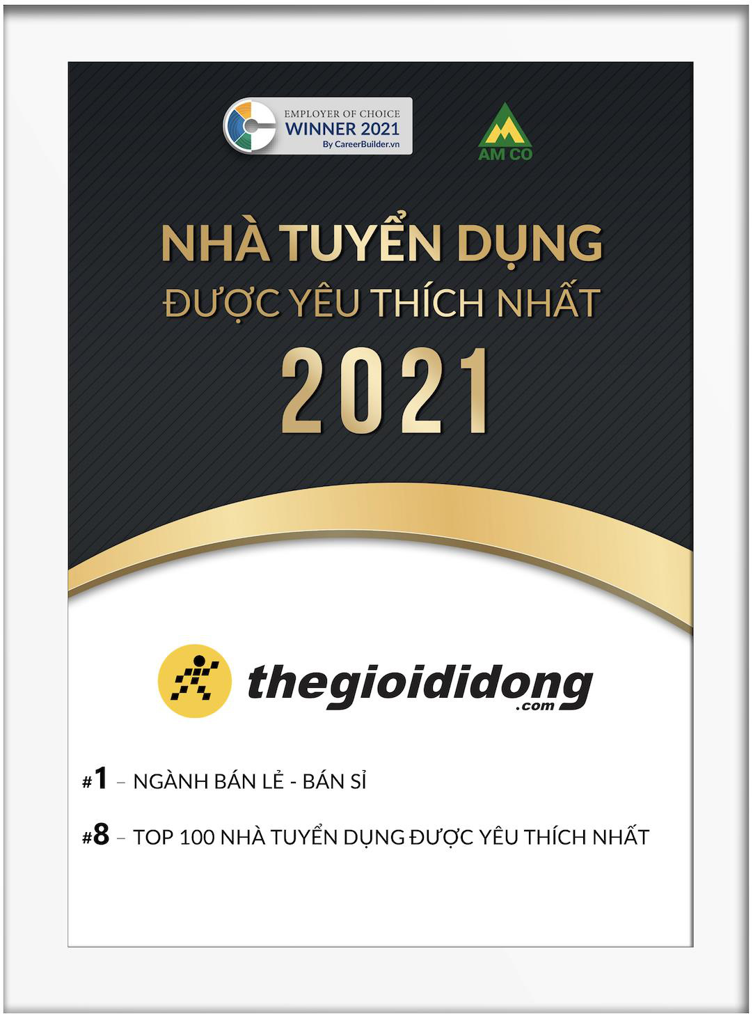 Thế Giới Di Động đứng đầu Top 10 Nhà tuyển dụng được yêu thích nhất ở mảng bán lẻ - Ảnh 1.