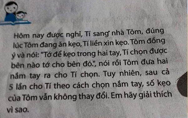 Bài Toán lớp 3 "Tí xin kẹo Tôm" khiến phụ huynh khóc thét cầu cứu: Đáp án thì ra DỄ vô cùng, nhưng có nên dạy trẻ tính GIAN DỐI?