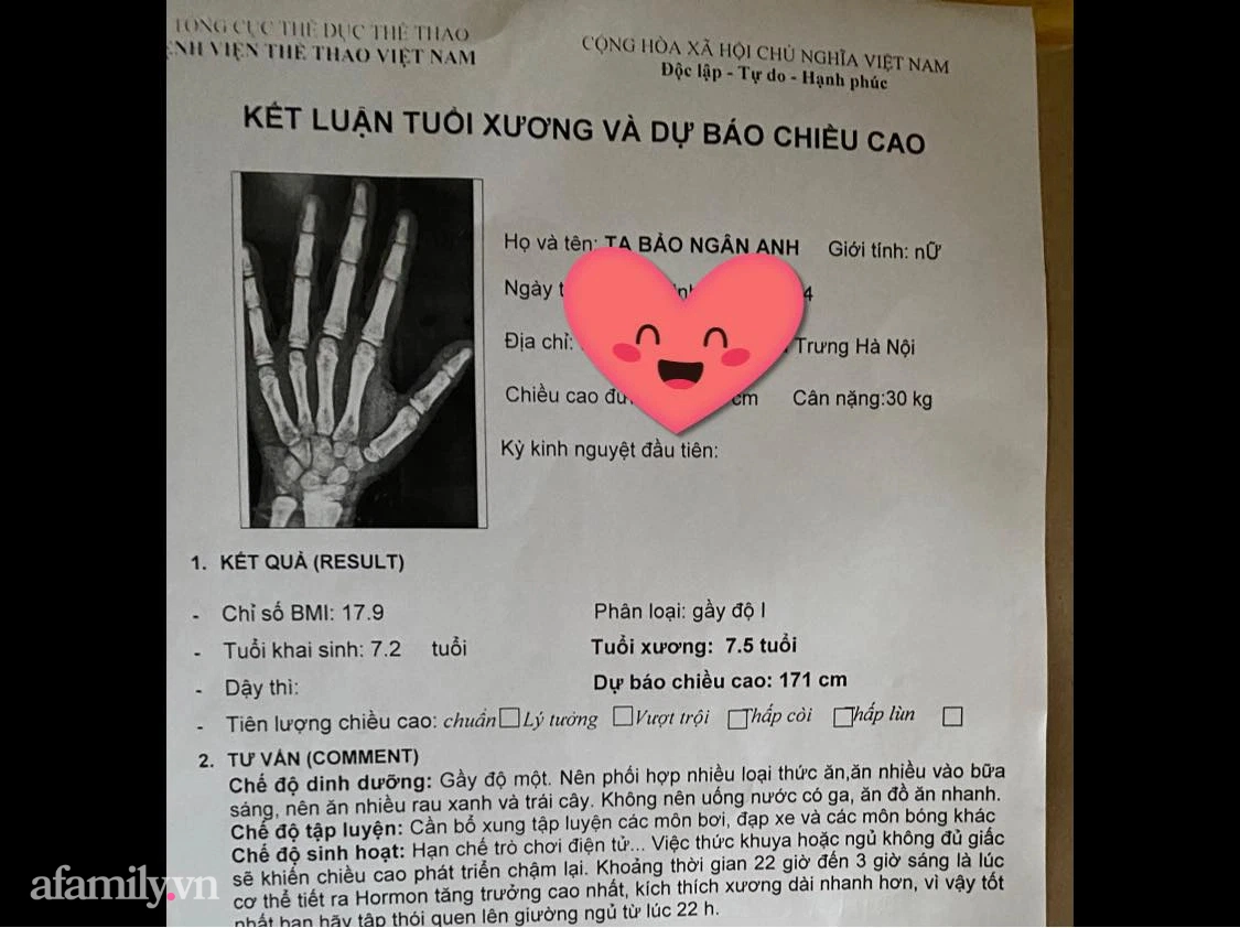 Mẹ cao 1m60, bố cao 1m71, mẹ trẻ ngỡ ngàng khi đưa con đi đo xương kiểm tra chiều cao năm 18 tuổi - Ảnh 2.