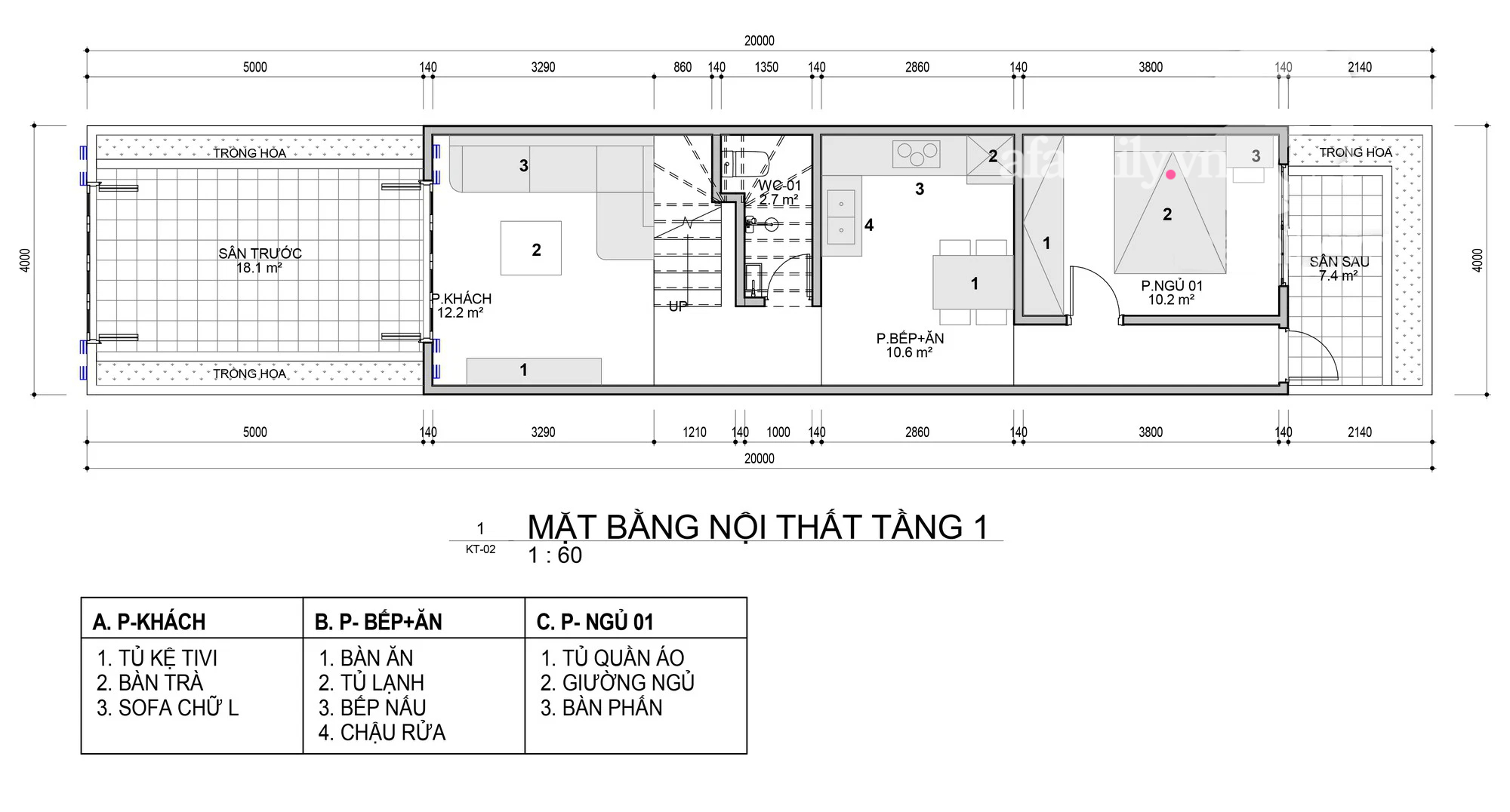 Thiết kế nhà ống 3 tầng 80m² với tổng chi phí hơn 900 triệu đồng - Ảnh 1.