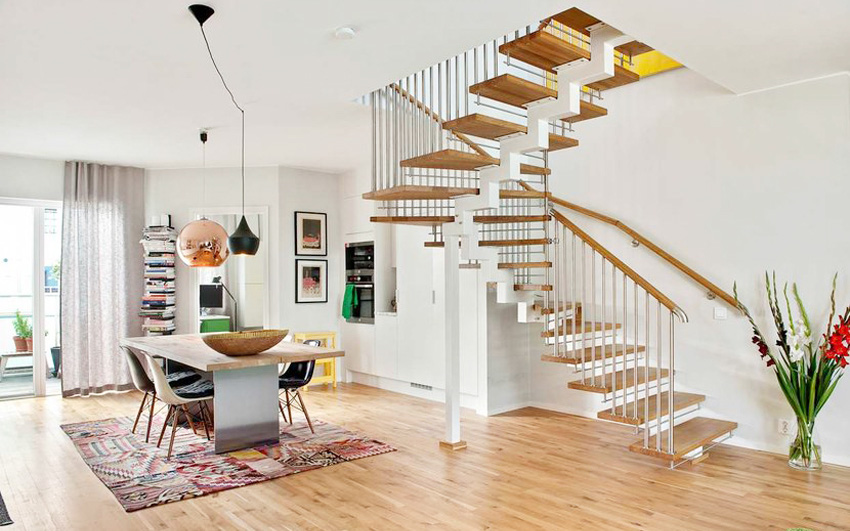 Mạnh tay mua hai căn hộ ở hai tầng liền nhau rồi cải tạo thành không gian đẹp tinh tế với phong cách tối giản