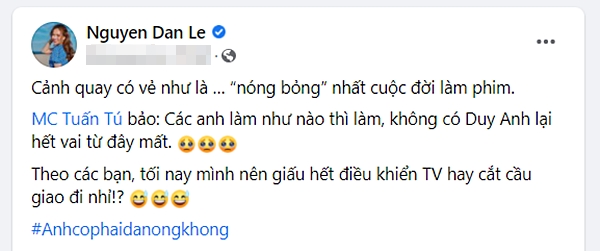 Đan Lê diễn cảnh nóng nhất sự nghiệp, bạn bè trêu đạo diễn Khải Anh đập nát TV, MC Tuấn Tú có nguy cơ hết vai sớm - Ảnh 4.