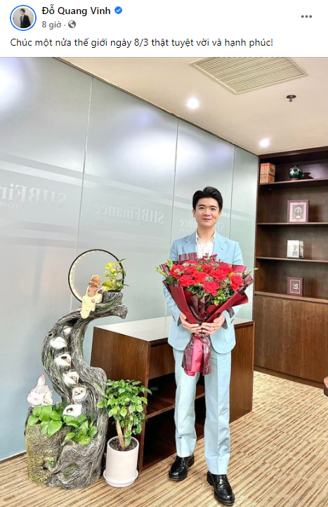 Chàng thiếu gia nhà bầu Hiển xuất hiện cực khí chất để chúc mừng ngày Quốc tế Phụ nữ.