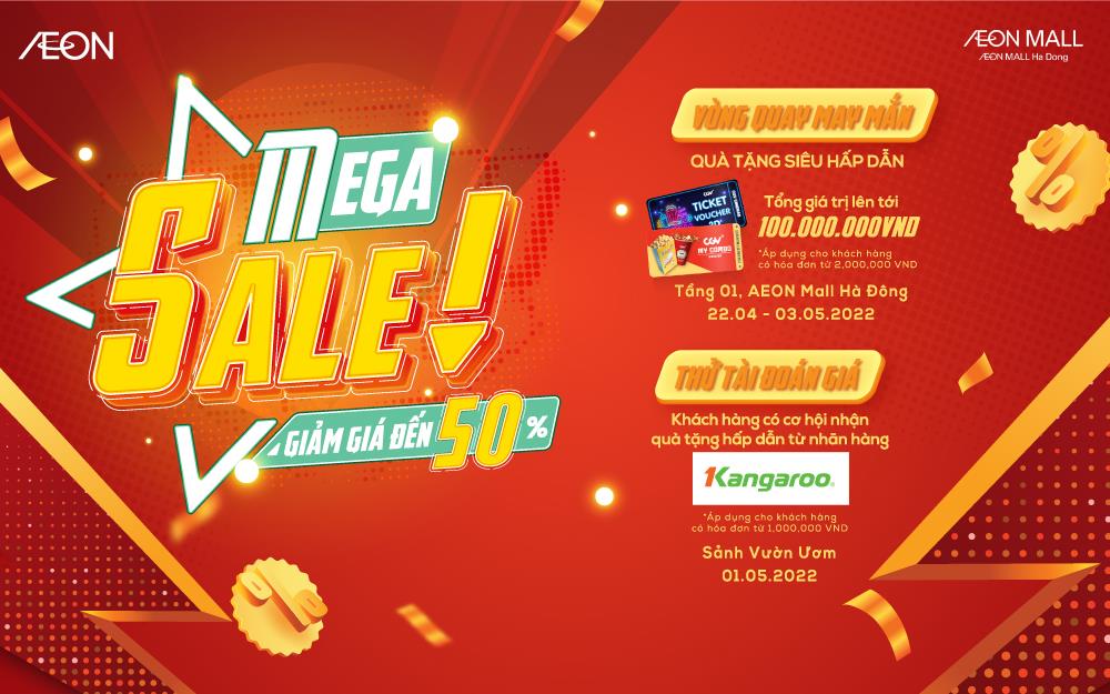 Mega Sale tại AEON MALL Hà Đông - Lễ hội mua sắm lớn cho gia đình dịp nghỉ lễ - Ảnh 1.
