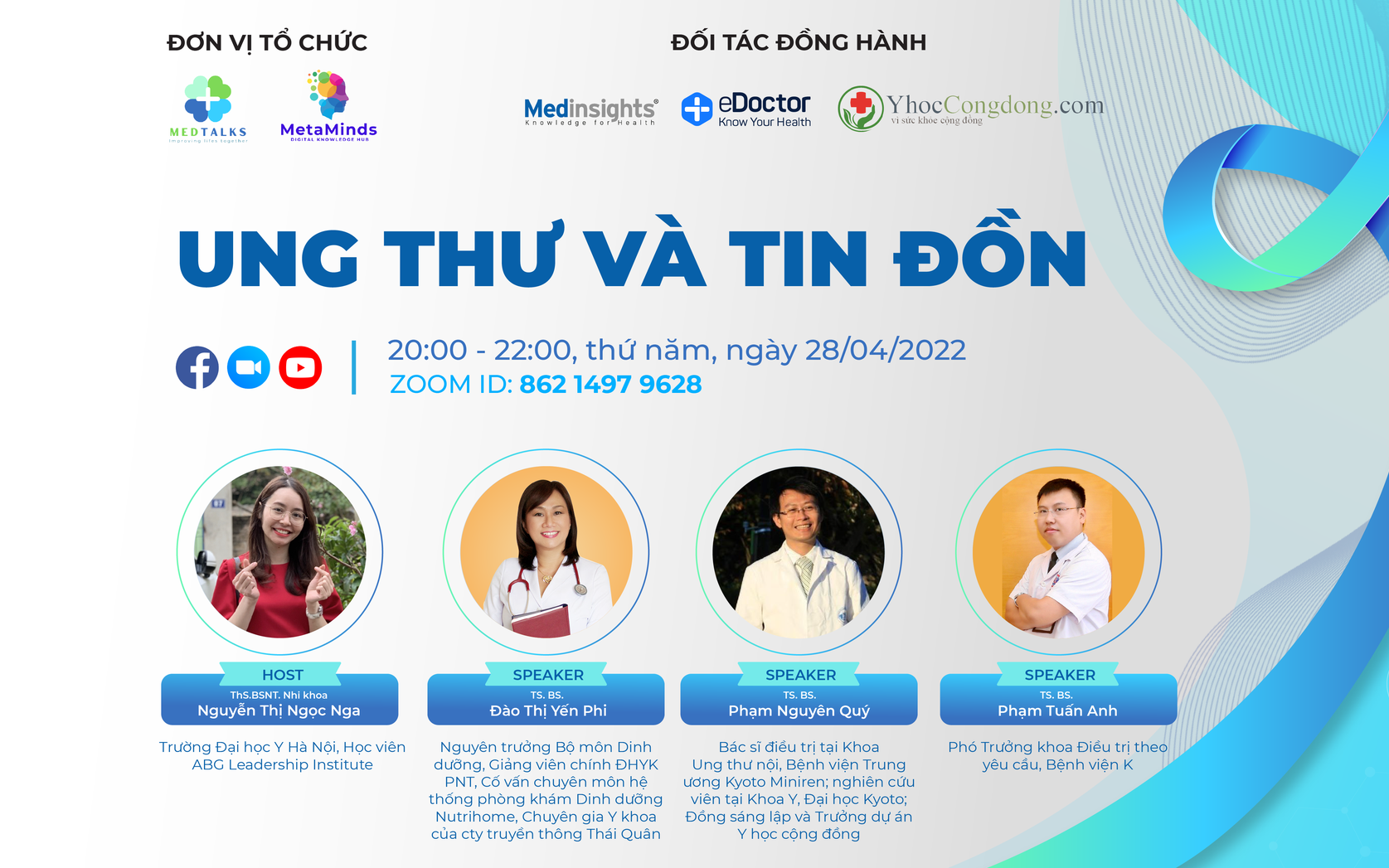 MEDTALKS số 3 - Ung thư và Tin đồn: Cần lắng nghe bác sĩ thay vì thông tin chưa kiểm chứng trên mạng