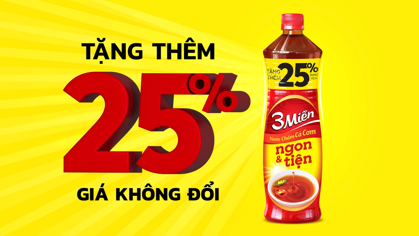 Tặng thêm 25% dung tích, nước chấm cá cơm 3 Miền ngon và tiện giúp chị em thỏa sức nấu nhiều món ăn - Ảnh 1.