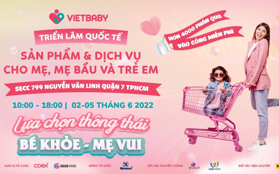 Hơn 200 gian hàng sẽ có mặt triển lãm sản phẩm Mẹ và bé Vietbaby 2022