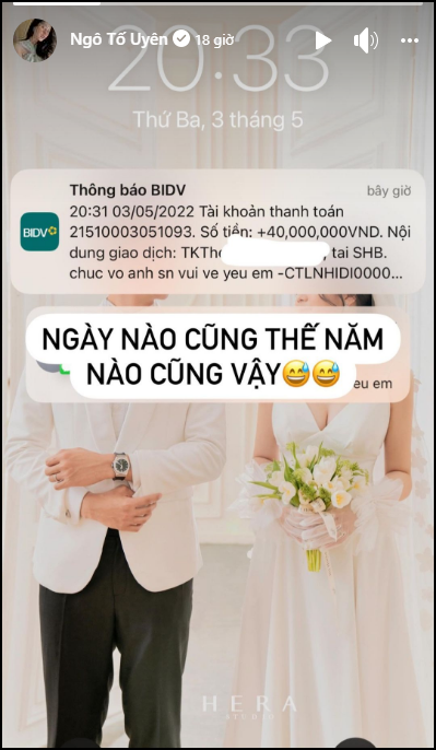 Cầu thủ Việt "ting ting" chúc mừng sinh nhật vợ mới cưới kèm theo con số khủng - Ảnh 3.