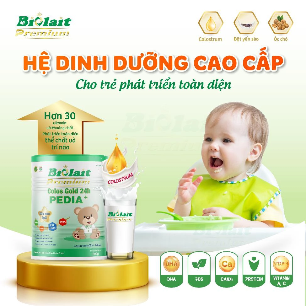 Sữa non Biolait Premium Colos Gold 24H PEDIA : Sữa dinh dưỡng cho bé phát triển toàn diện - Ảnh 2.