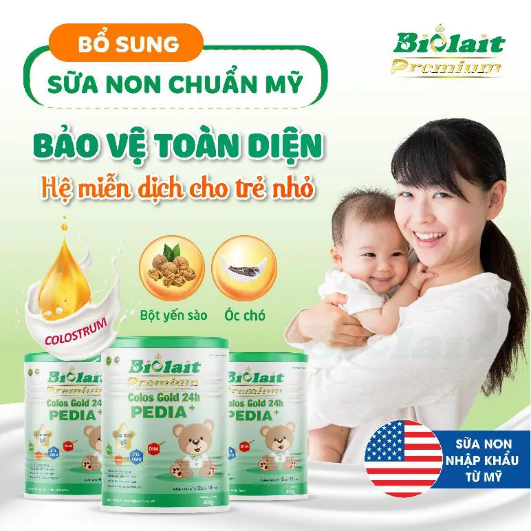 Sữa non Biolait Premium Colos Gold 24H PEDIA : Sữa dinh dưỡng cho bé phát triển toàn diện - Ảnh 3.