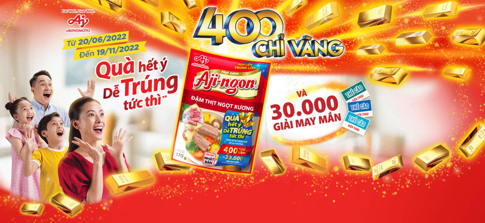 Trúng quà cực đậm hơn 400 miếng vàng 24K từ hạt nêm Aji-ngon® - Ảnh 1.