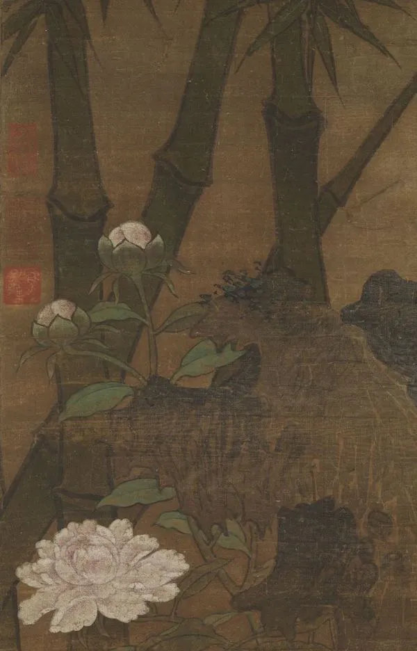 Hoa nở trong Cố cung - Thược dược: Loài hoa tháng Năm hiện lên đầy tinh tế trong tranh cổ - Ảnh 5.