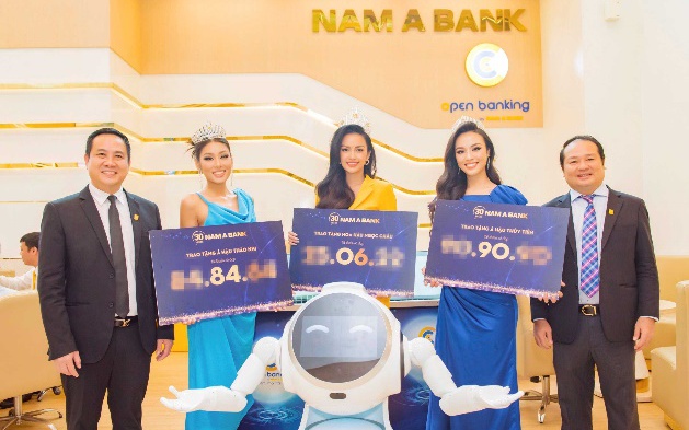 Top 3 Hoa hậu Hoàn vũ Việt Nam 2022 gây bất ngờ khi cùng xuất hiện tại Nam A Bank