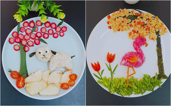 Đã mắt ngắm những đĩa cơm bento đẹp như tranh vẽ mẹ Nha Trang làm cho con gái 2 tuổi