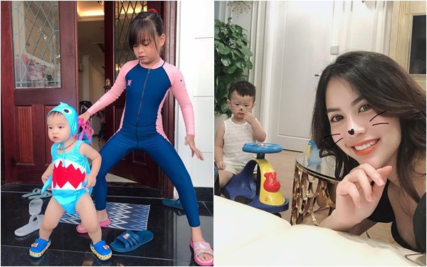 Cuối tuần của các hot mom: Hằng Túi hớn hở làm "osin" đưa con đi bơi, vợ cũ Việt Anh vẫn tươi tắn dù sụt 5kg sau ly hôn