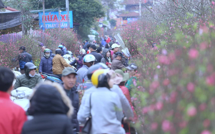 Chợ hoa Quảng An "nghẹt thở" ngày giáp Tết