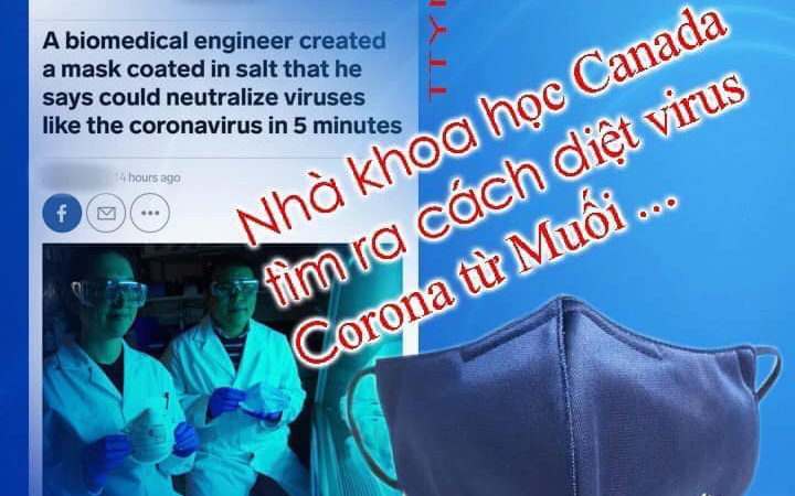 Xuất hiện "phương pháp diệt virus Corona bá đạo" khiến cộng đồng mạng hoang mang: Tẩm muối khẩu trang