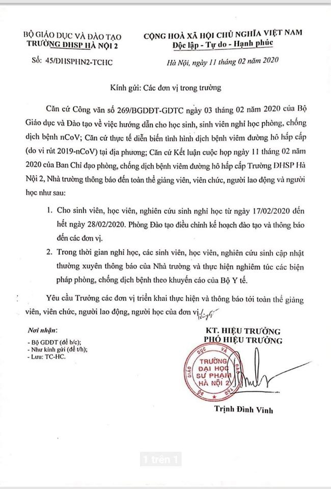 MỚI: Danh sách 3 trường đại học quyết định cho sinh viên nghỉ học đợt 3 để tránh virus Corona - Ảnh 4.