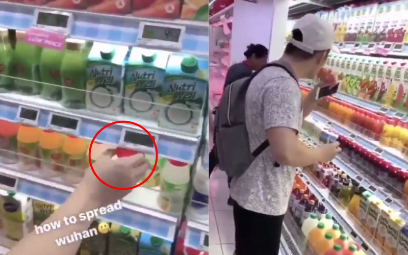 2 thanh niên quay clip hướng dẫn phát tán virus corona bằng cách nếm đồ ăn rồi trả lại khiến chuỗi siêu thị nổi tiếng phải xin lỗi và vứt bỏ sản phẩm