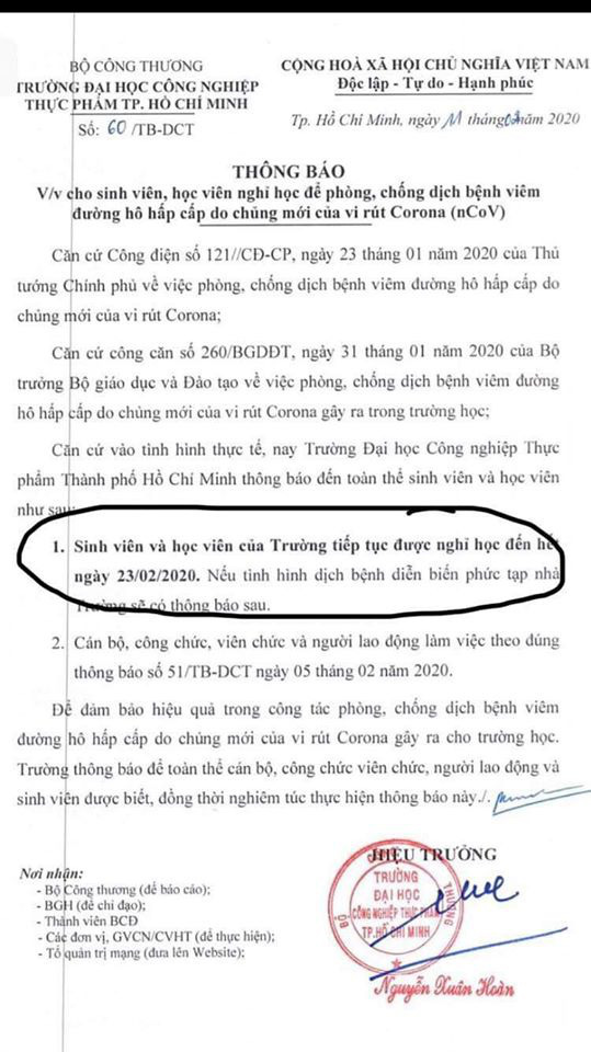 MỚI: Thêm 2 trường đại học ở Hà Nội thông báo tiếp tục cho sinh viên nghỉ học đợt 3, đến hết ngày 24/2 - Ảnh 2.