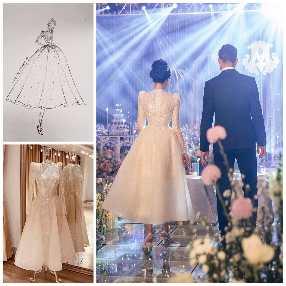 Váy cưới của Quỳnh Anh: Không phải vài trăm triệu mà những 1 tỉ đồng, nhưng trong mắt NTK bộ váy này là vô giá - Ảnh 8.