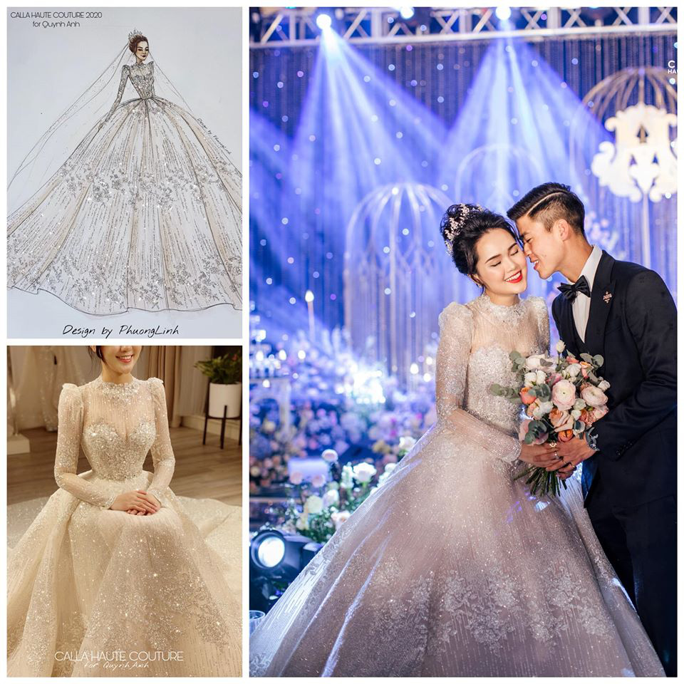 Váy cưới của Quỳnh Anh: Không phải vài trăm triệu mà những 1 tỉ đồng, nhưng trong mắt NTK bộ váy này là vô giá - Ảnh 7.