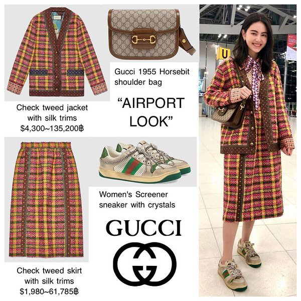 Nàng thơ của Sơn Tùng M-TP và cô em quốc dân IU lên đồ cả trăm triệu chỉ để ra sân bay trước thềm show Gucci - Ảnh 3.