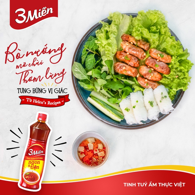 Vợ đảm chia sẻ món bò nướng mỡ chài từ công thức của Helen’s Recipes, nhìn thành quả là biết ngay anh chồng “số hưởng" - Ảnh 1.