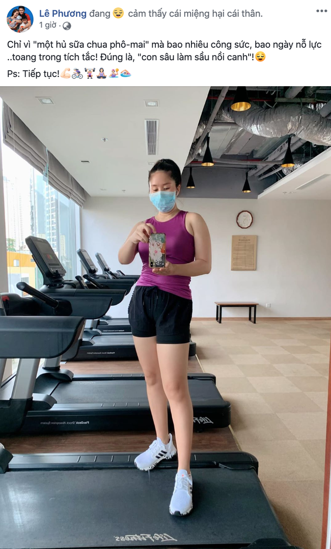 Lỡ miệng ăn một hũ sữa chua phô mai, Lê Phương than trời vì công sức giảm cân bao ngày "toang" trong tích tắc  - Ảnh 1.