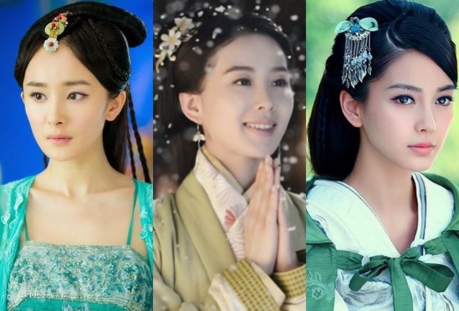 Váy xanh lá rực rỡ: Đường Yên - Dương Mịch - Angelababy là nữ thần, Lưu Thi Thi sinh ra để làm người đẹp cổ trang - Ảnh 2.