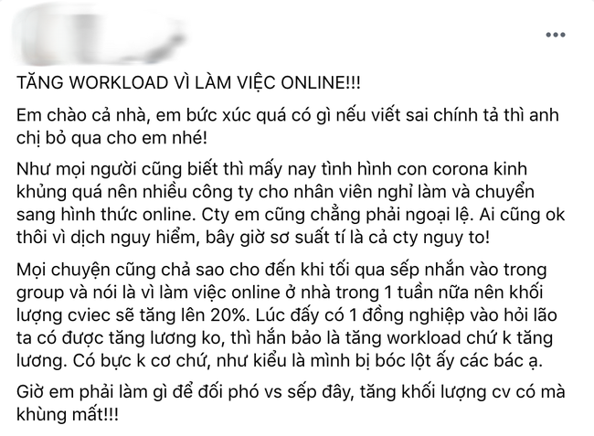 Trách móc sếp vì tăng khối lượng công việc khi làm online tại nhà mùa dịch Covid-19, nàng công sở bị cư dân mạng ném đá với lý do ngã ngửa - Ảnh 1.