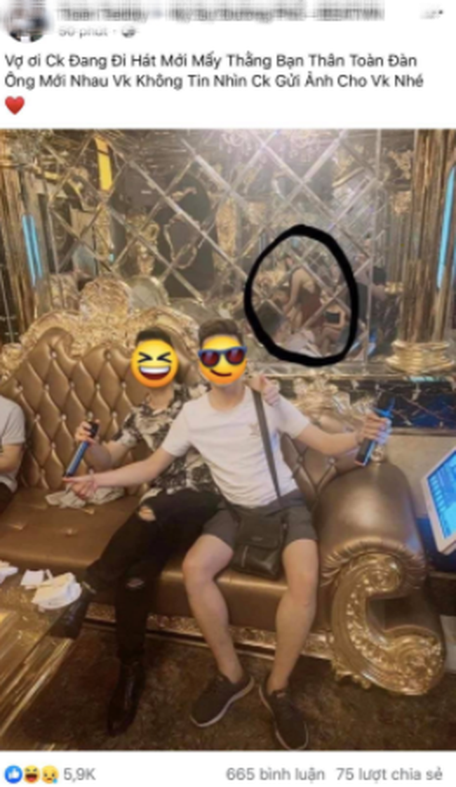 Đi hát karaoke mà "bày đặt" chụp ảnh nói đi với toàn anh em, anh chồng bị vợ phát hiện có "tay vịn" chỉ vì 1 thứ trong bức ảnh gửi về - Ảnh 1.