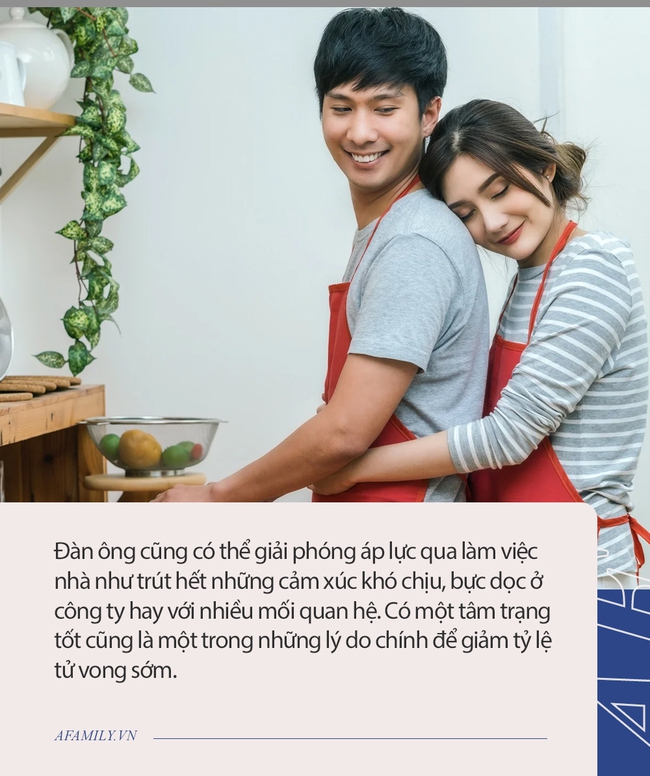 Một nghiên cứu trong 3000 người chứng minh: Đàn ông làm việc nhà giúp vợ, tỷ lệ tử vong giảm 52% - Ảnh 1.