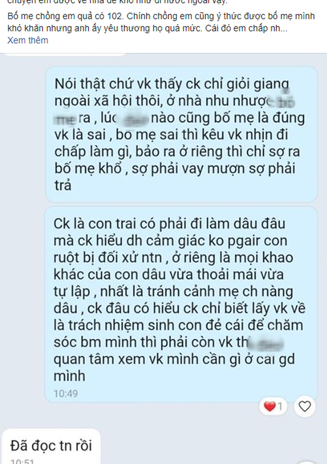 Chồng nghe lời bố mẹ, nhu nhược không lo được cho vợ con và màn xách vali trong "chiến thắng" của cô vợ tự đứng lên "làm chủ" - Ảnh 1.