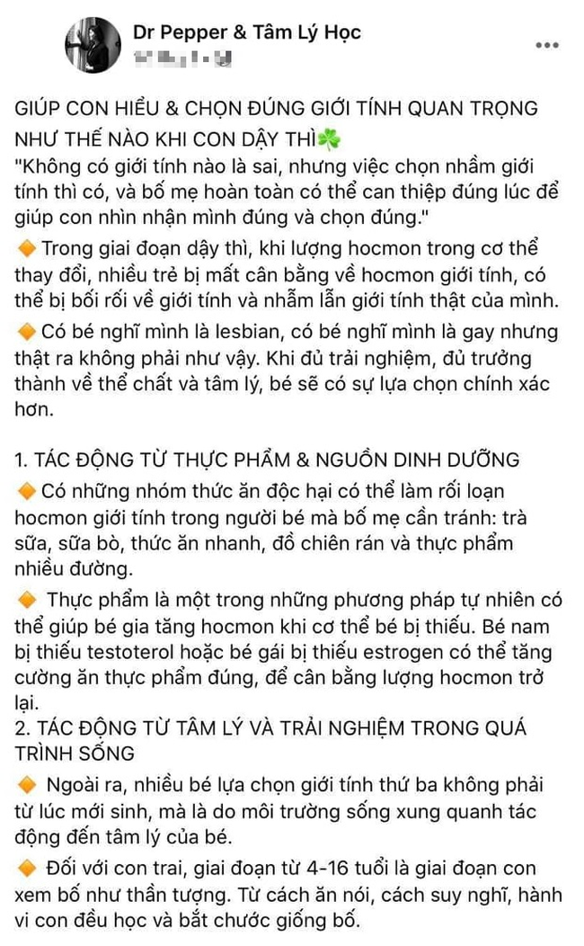 Phù thủy tâm lý - Dr Pepper gây trãnh cãi khi phát ngôn trà sữa, thức ăn nhanh có thể gây đồng tính - Ảnh 2.