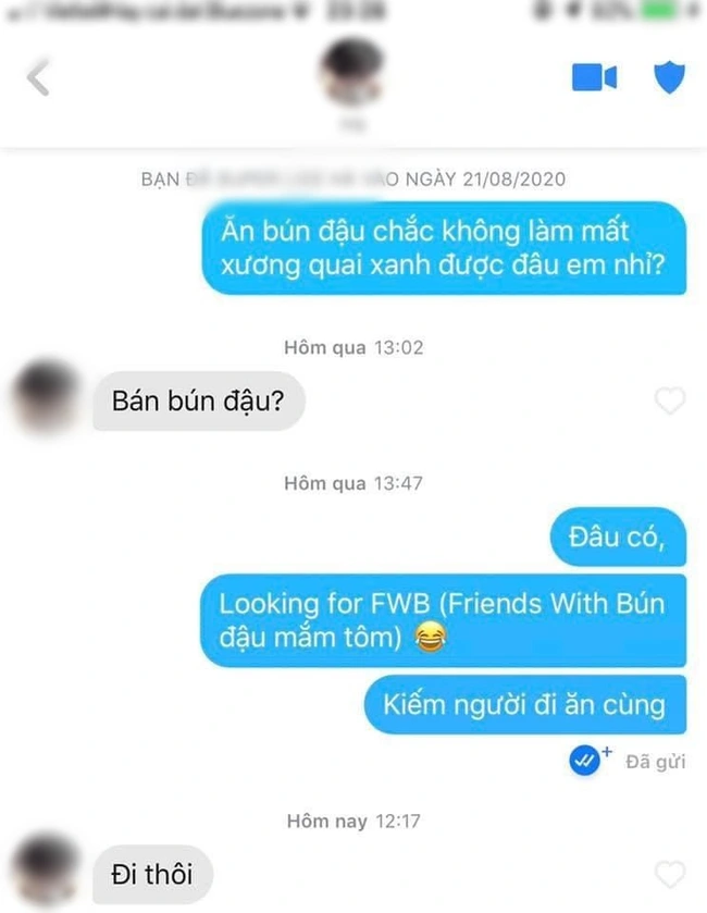 Chàng trai quẹt Tinder tìm người đi ăn bún đậu cùng, ghi nhẹ trên bio là &quot;FWB&quot; xem kỹ mới biết ý nghĩa - Ảnh 7.