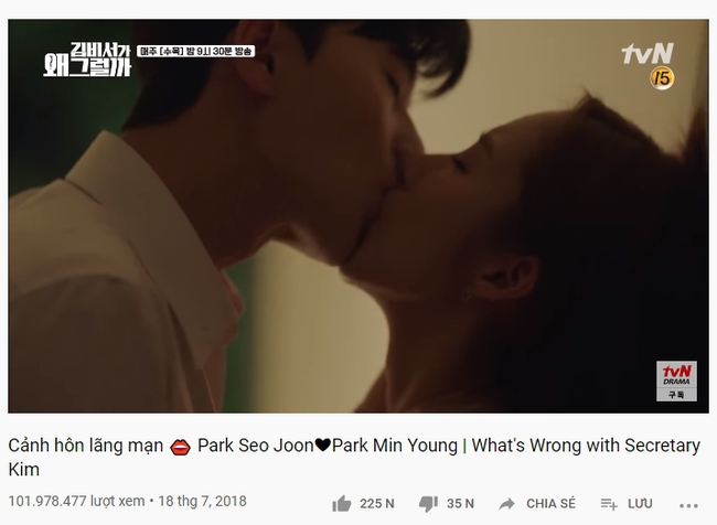 Cảnh hôn gây đỏ mặt của Park Seo Joon - Park Min Young trong phim "Thư ký Kim" đạt 100 triệu view, fan réo gọi làm phần 2 - Ảnh 2.