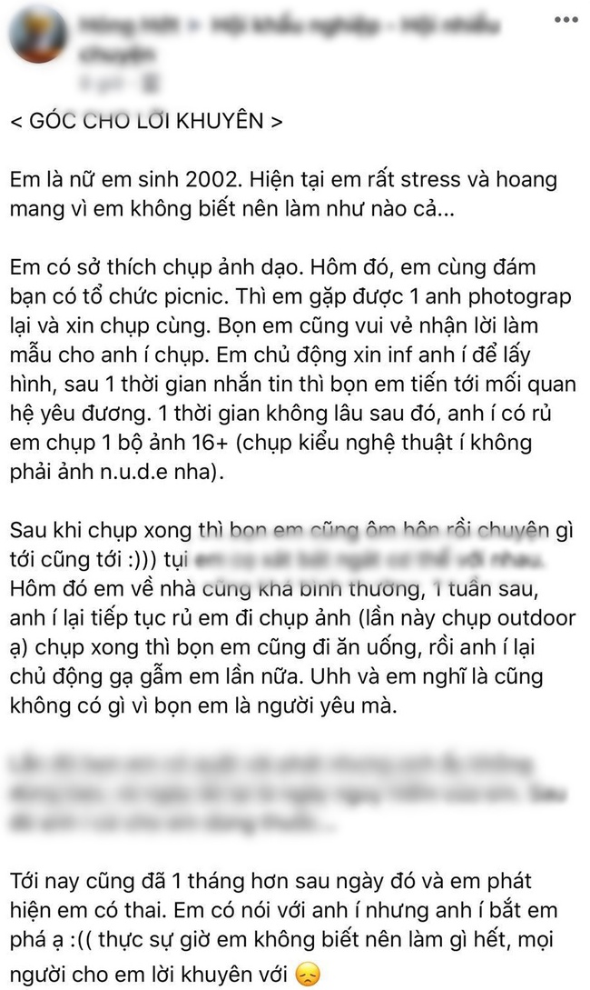 Nghe lời thợ ảnh gạ gẫm, cô gái tự nguyện trao thân đến mức có thai nhưng lại nhận được cách giải quyết không thể tệ hơn của chàng photo - Ảnh 2.