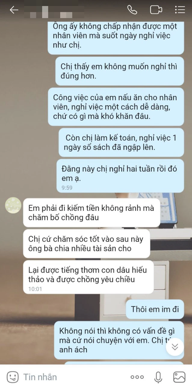 Lo sợ bị đuổi việc vì nghỉ 2 tuần chăm sóc bố chồng nên tôi đã bảo em dâu thay chân, nào ngờ nhận được câu trả lời choáng váng - Ảnh 2.