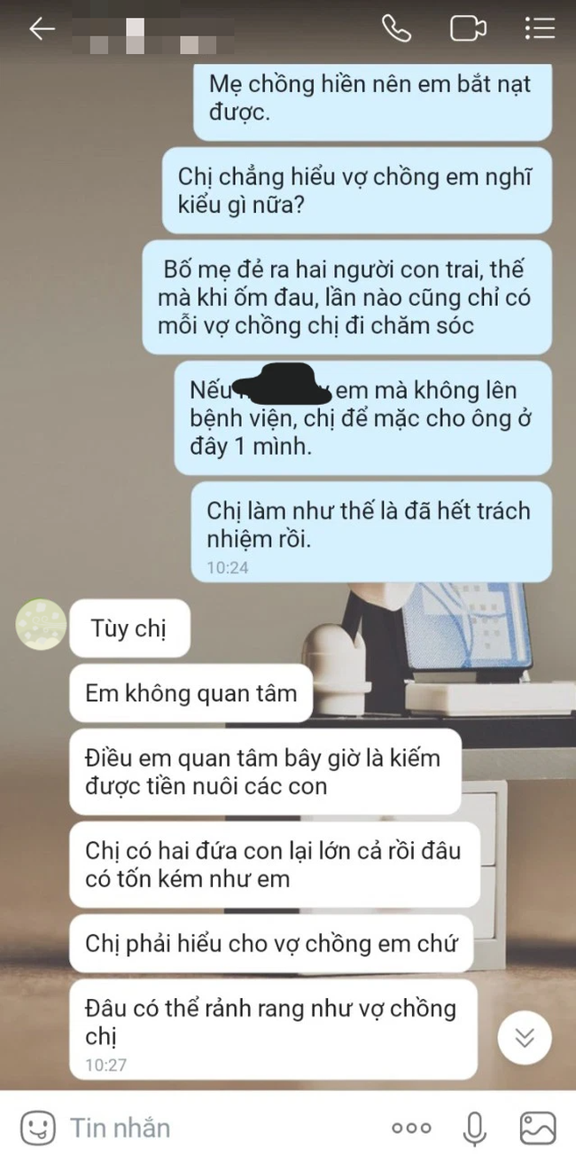 Lo sợ bị đuổi việc vì nghỉ 2 tuần chăm sóc bố chồng nên tôi đã bảo em dâu thay chân, nào ngờ nhận được câu trả lời choáng váng - Ảnh 5.