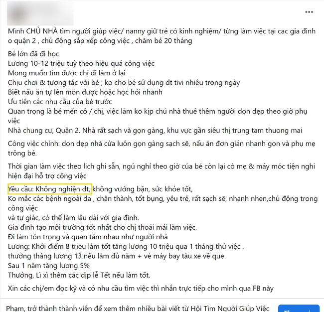 CHOÁNG với loạt tiêu chí khủng tuyển "vú em" của giới nhà giàu, xem xong chỉ biết lắc đầu, đặc biệt có một yêu cầu đến 90% người trẻ không làm được! - Ảnh 12.