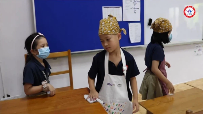 Bữa ăn của học sinh ở trường Quốc tế Nhật Bản "bữa trưa tại trường là một phần của quá trình giáo dục" - Ảnh 1.