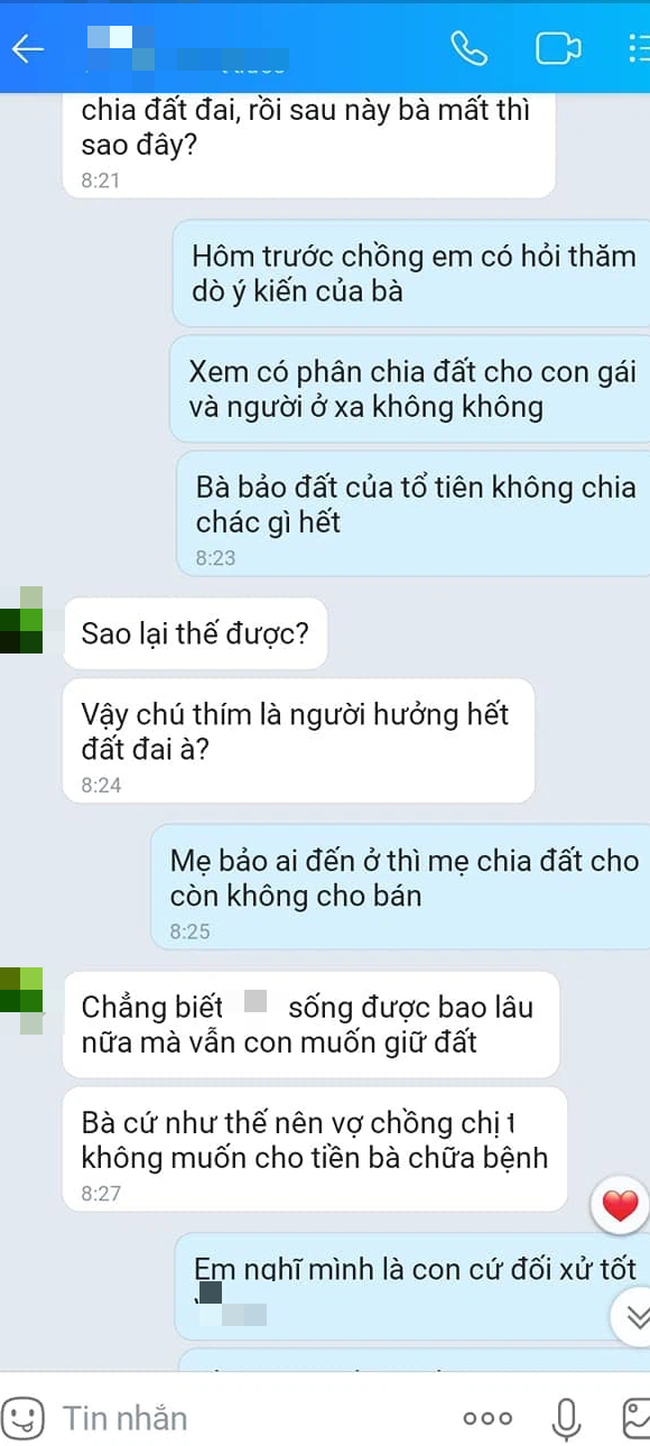 Lúc mẹ chồng bị bệnh nặng, chị dâu chưa chăm sóc được ngày nào mà suốt ngày hỏi han một việc khiến tôi điên đảo - Ảnh 4.