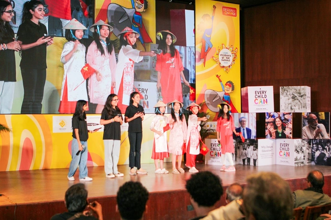 5 học sinh tiểu học trở thành đại diện duy nhất của Việt Nam  giới thiệu dự án trong Hội nghị Trẻ em Thế giới 2023  - Ảnh 2.