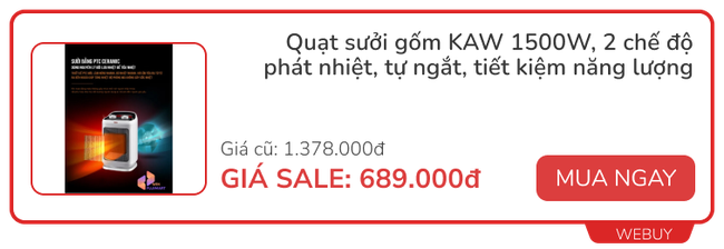 3 mẫu máy sưởi chất lượng đang giảm đến nửa giá, chỉ còn từ 590.000đ - Ảnh 6.